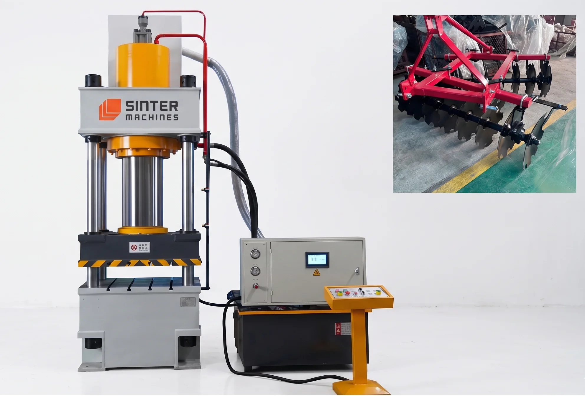630T Rotovator Chain Cover Press press view 2