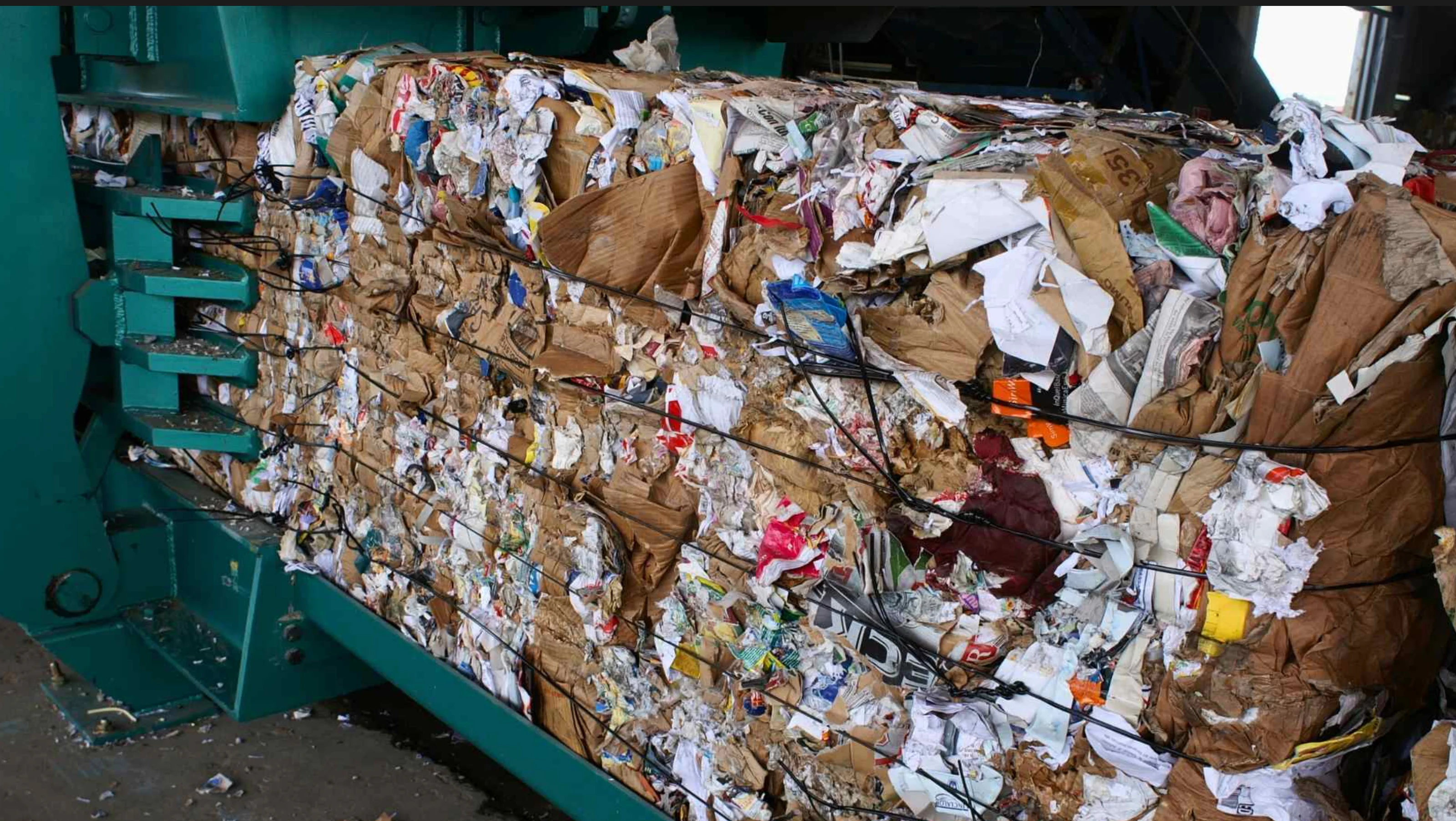 630T Waste Paper Baling Press finished product 5