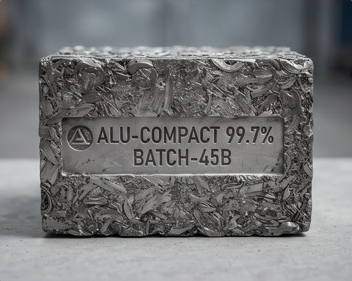 200T Aluminum chips block Press — finished product 3