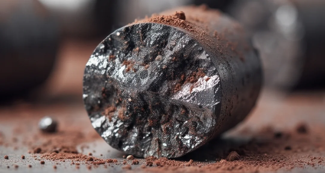 800T Hematite Powder Block Press — finished product 1