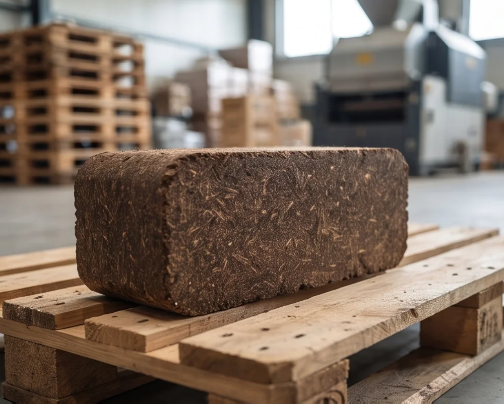 630T Biomass chips & Powder Block Press — finished product 1