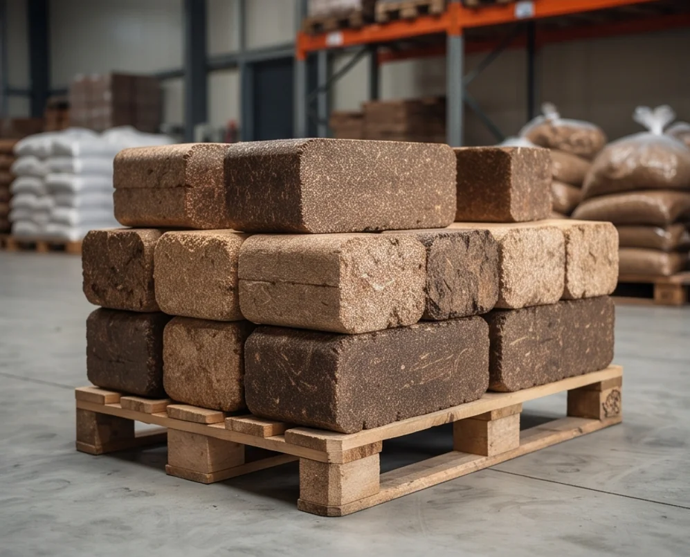 630T Biomass chips & Powder Block Press — finished product 2