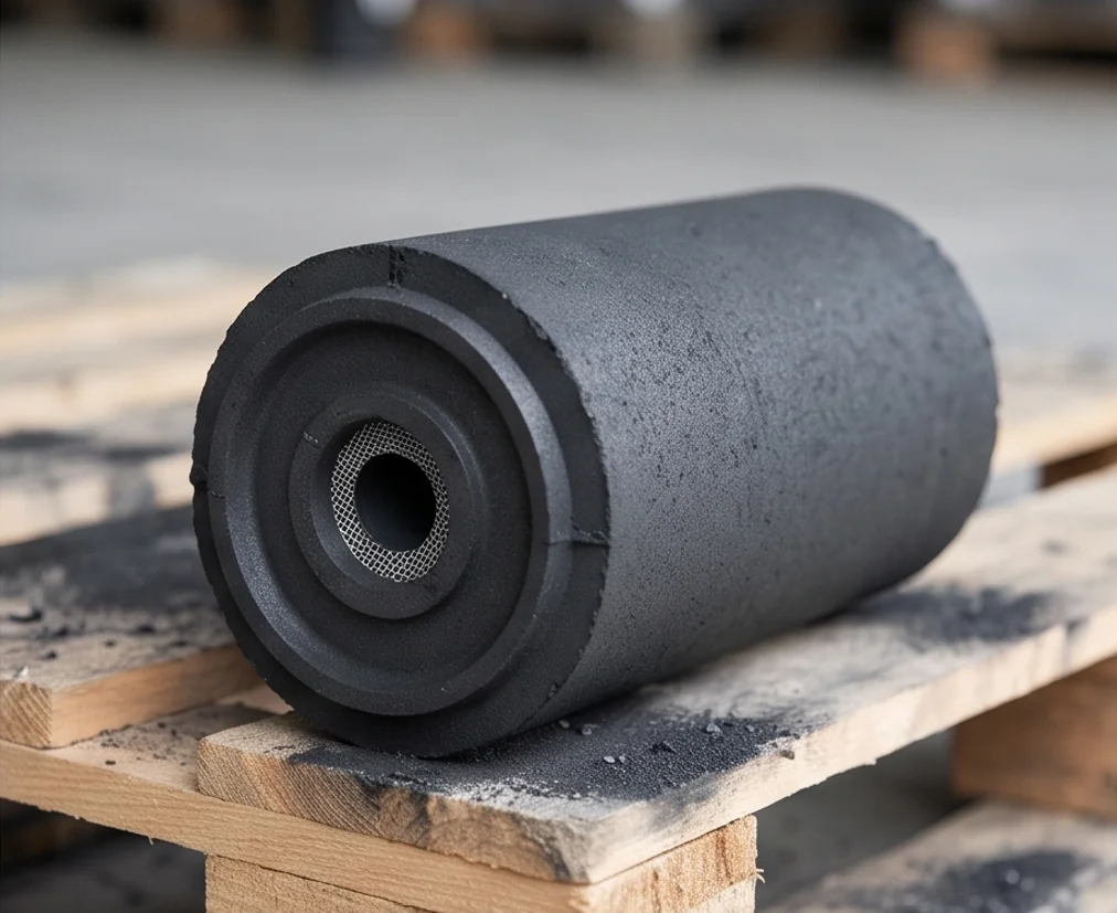 500T Activated carbon Powder Block Press — finished product 2