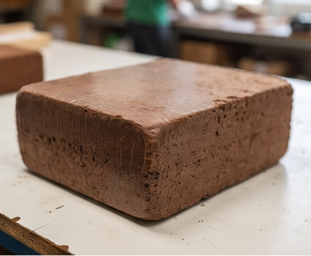1600T Cocopeat Coir Pith Block Press — finished product 2